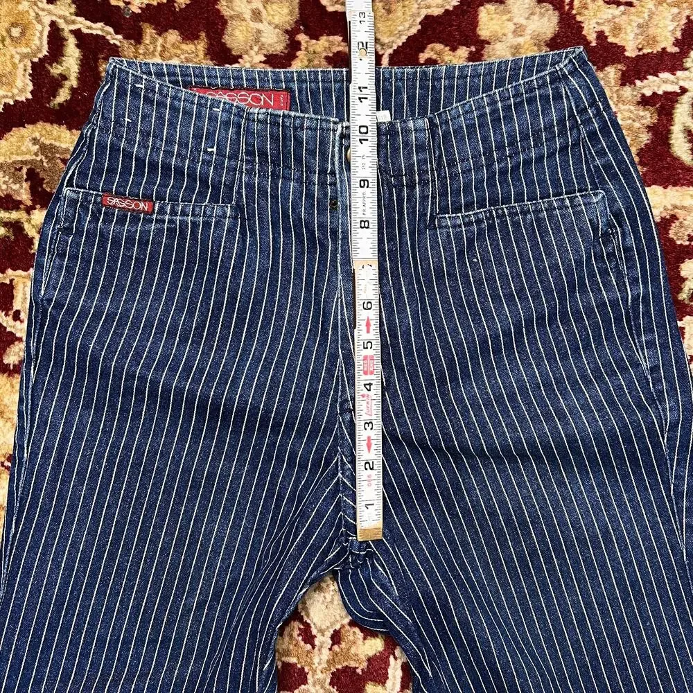 Vintage Sasson Striped Blue Jeans Ankle‎ | Size 24”